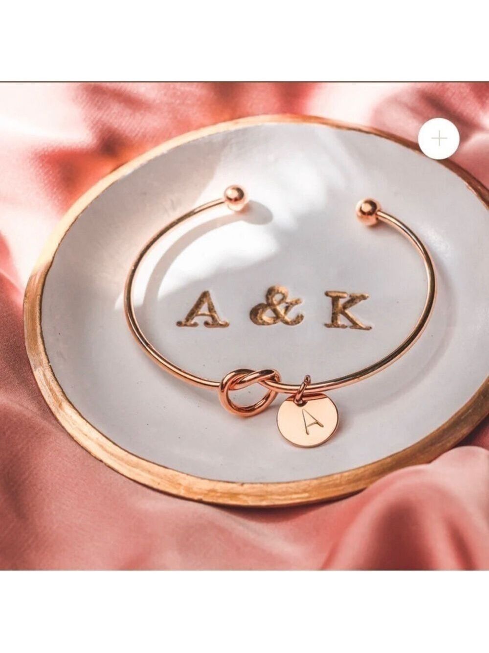 Accent Culture “TIE THE KNOT" Coin Initial Bracelet - Letter ‘A’